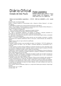 Diário Oficial Poder Legislativo Estado de São Paulo