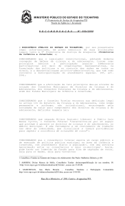 comarca de araguacema - Ministério Público do Estado do Tocantins
