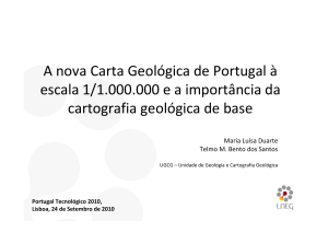 Carta Geológica de Portugal à escala 1/1.000.000
