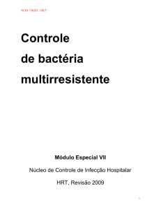 Controle de bactéria multirresistente