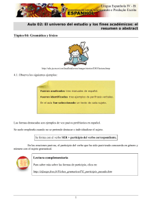 Língua Espanhola IV - B: Compreensão e Produção Escrita Aula 02