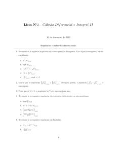 Lista No2 - Cálculo Diferencial e Integral II - ICEB-UFOP