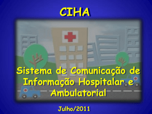 apresentação ciha - Secretaria de Estado da Saúde de São Paulo