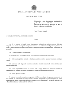 Projeto de Lei 157/2001 - Câmara Municipal do Rio de Janeiro