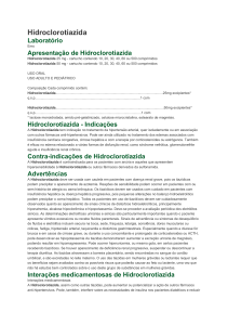 Hidroclorotiazida - DROGARIA São Francisco