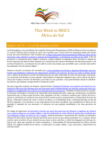 This Week in BRICS A frica do Sul