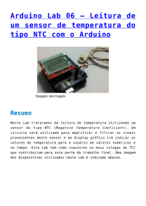 Arduino Lab 06 – Leitura de um sensor de temperatura do tipo NTC