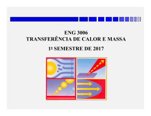 ENG 3006 TRANSFERÊNCIA DE CALOR E MASSA 1o SEMESTRE