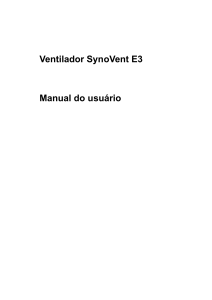 Ventilador SynoVent E3 Manual do usuário