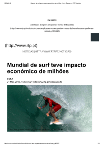 Mundial de surf teve impacto económico de milhões