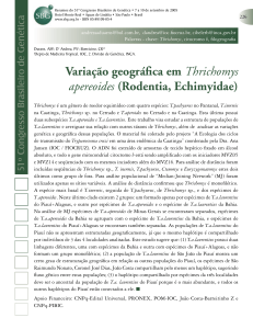 Variação geográfica em Thrichomys apereoides (Rodentia