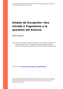 Estado de Excepción: Una mirada a Yugoslavia y