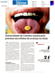 Universidade de Coimbra estuda pela primeira vez efeitos do