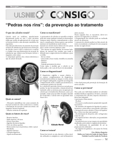 “Pedras nos rins”: da prevenção ao tratamento