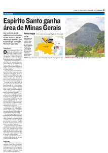 Espírito Santo ganha área de Minas Gerais