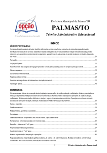 PALMAS/TO Técnico Administrativo Educacional