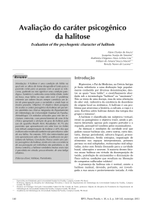 Avaliação do caráter psicogênico da halitose