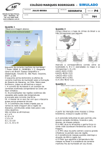 Simulado P4 Geografia - Colégio Marques Rodrigues