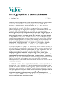 Brasil, geopolítica e desenvolvimento - Instituto de Economia