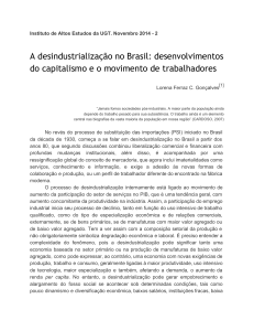 A desindustrialização no Brasil