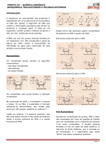 frente iii – química orgânica bioquímica: nucleotideos e
