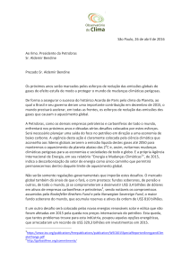 Carta ao Presidente da Petrobras