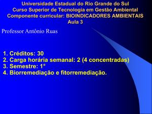 Bioindicadores 4 - Professor Antônio Ruas