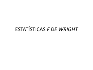 estatísticas f de wright