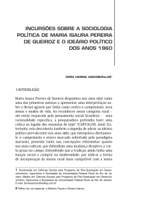 Incursões sobre a socIologIa polítIca de MarIa Isaura pereIra de