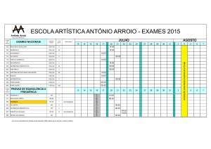 calendario exames 2015 - Escola Artística António Arroio
