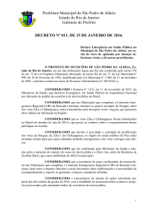 decreto nº 169, de 28 de dezembro de 2001