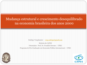 O Debate sobre a Desindustrialização da Economia Brasileira nos