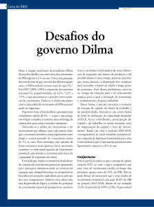 Desafios do governo Dilma