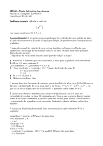 MA553 – Teoria Aritmética dos números Antonio C. Campello, RA