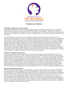 Genética em Cefaleia - Associação Portuguesa Para o Estudo da Dor