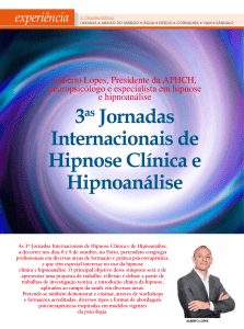 3as Jornadas Internacionais de Hipnose Clínica e Hipnoanálise