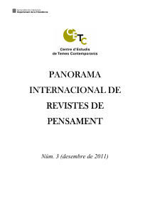 PANORAMA INTERNACIONAL DE REVISTES DE PENSAMENT