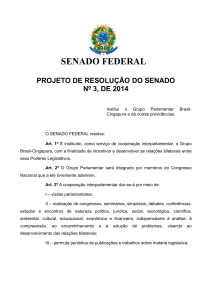 projeto de resolução do senado nº 3, de 2014