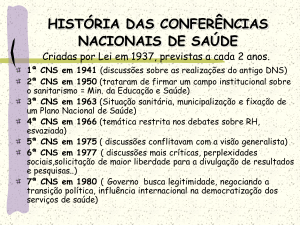 história das conferências nacionais de saúde