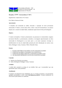 137979 - Existencialismo - Prof Márcio Gimenes - FIL-UnB