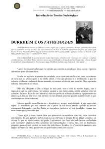 durkheim e os fatos sociais