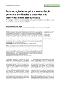 Acomodação fenotípica e acomodação genética: evidências e