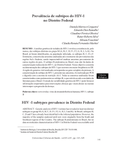 Prevalência de subtipos do HIV-1 no Distrito Federal HIV