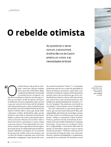 O rebelde otimista - Revista Pesquisa Fapesp