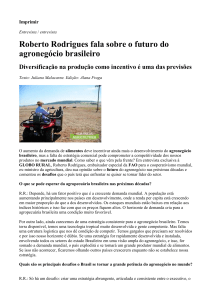 Entrevista Globo Rural - O futuro do agronegócio brasileiro
