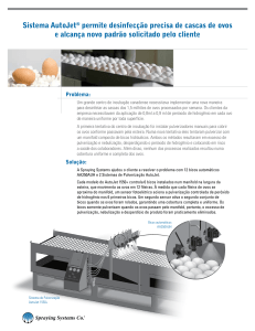 Sistema AutoJet® permite desinfecção precisa de cascas de ovos e