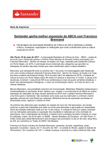 Santander ganha melhor exposição da ABCA com Francisco