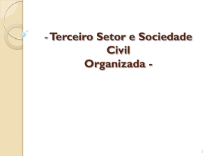 Terceiro Setor e Sociedade Civil Organizada