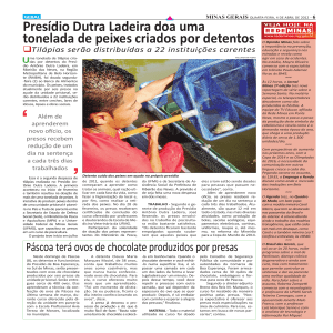 Presídio Dutra Ladeira doa uma tonelada de peixes criados por