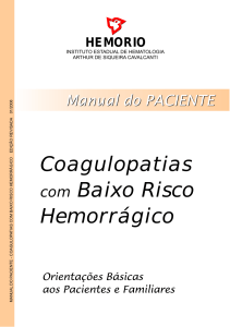 Coagulopatias com Baixo Risco Hemorrágico.cdr